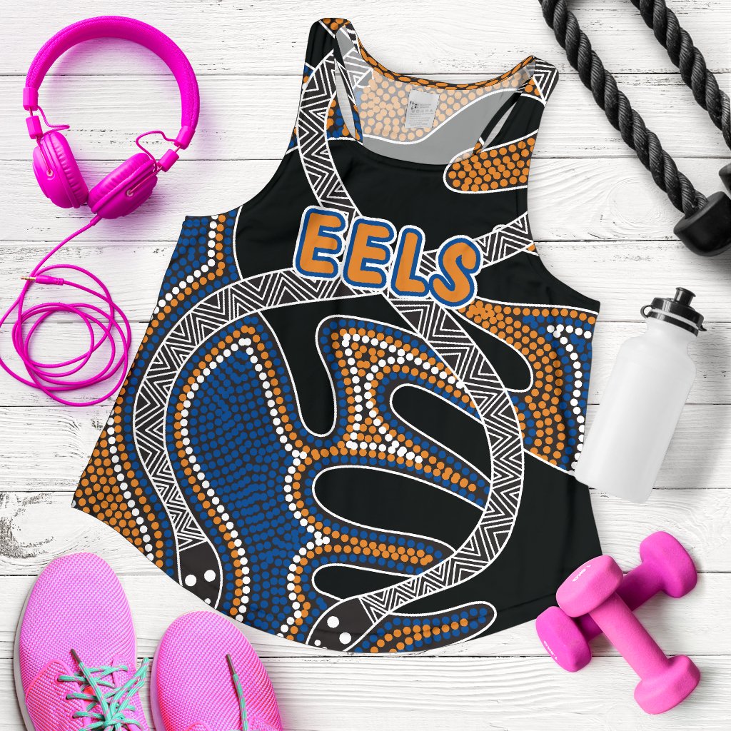 Parramatta Women Racerback Tank Eels Indigenous Version - Vibe Hoodie