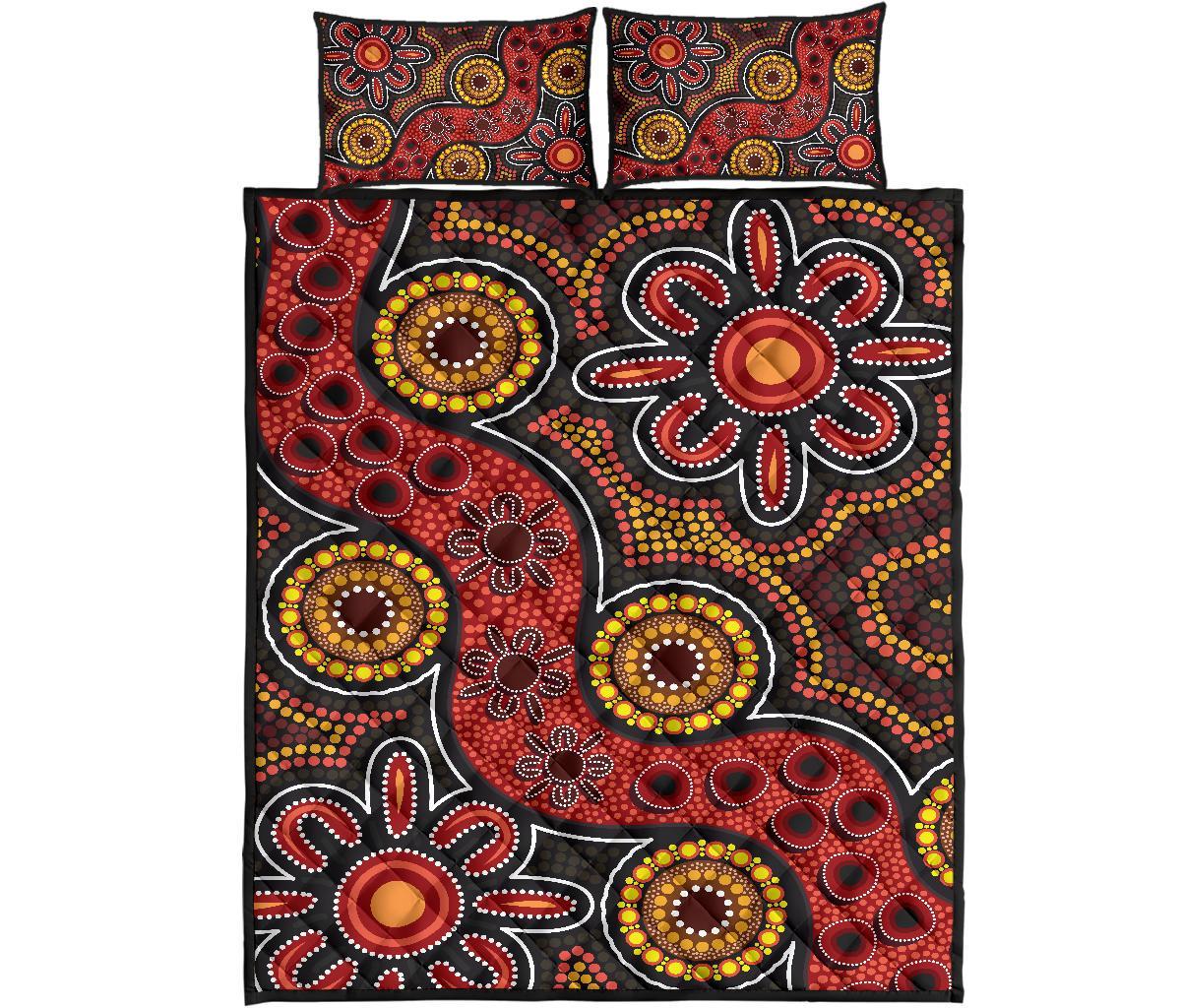 aboriginal-quilt-bed-set-indigenous-patterns-ver11