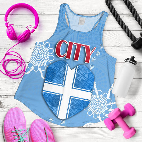Melbourne Women Racerback Tank Indigenous City - Vibe Hoodie