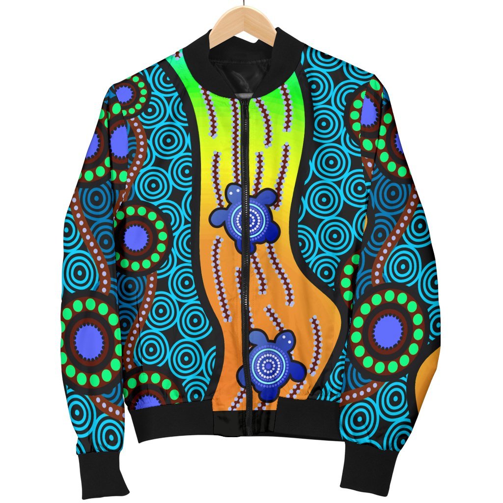 mens-bomber-jacket-aboriginal-turtle