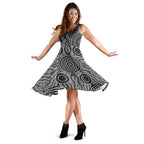 Midi Dress - Aboriginal Dot Painting Dress Ver04 - Vibe Hoodie
