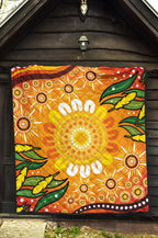 aboriginal-premium-quilt-indigenous-circle-leaf-patterns