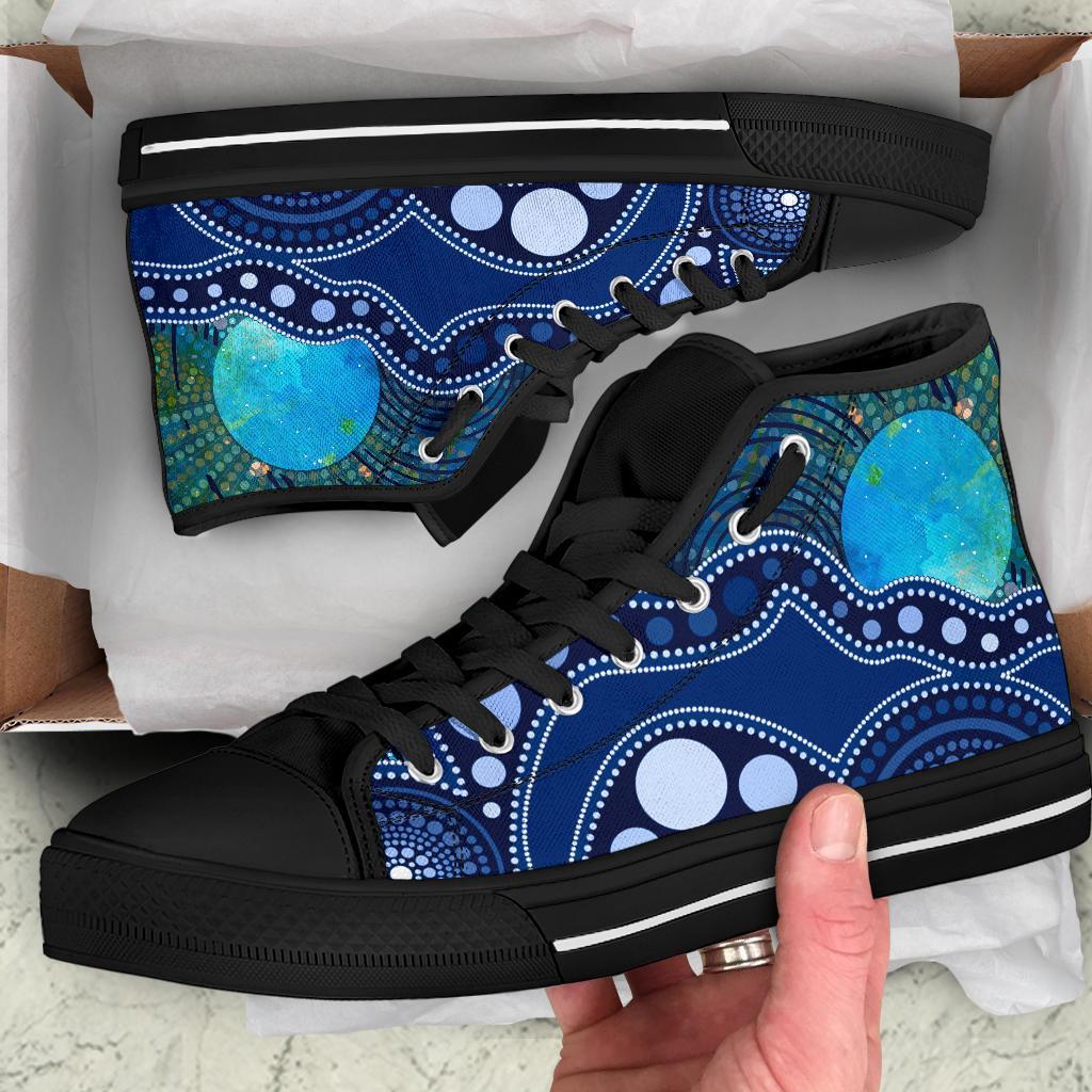 aboriginal-high-top-shoe-australia-indigenous-flag-circle-dot-painting-art-blue
