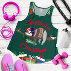 Christmas Women's Racerback Tank Green - Merry Christmas - Vibe Hoodie