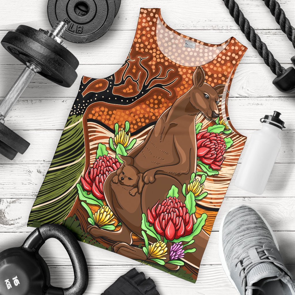 aboriginal-mens-tank-top-kangaroo-with-indigenous-tree