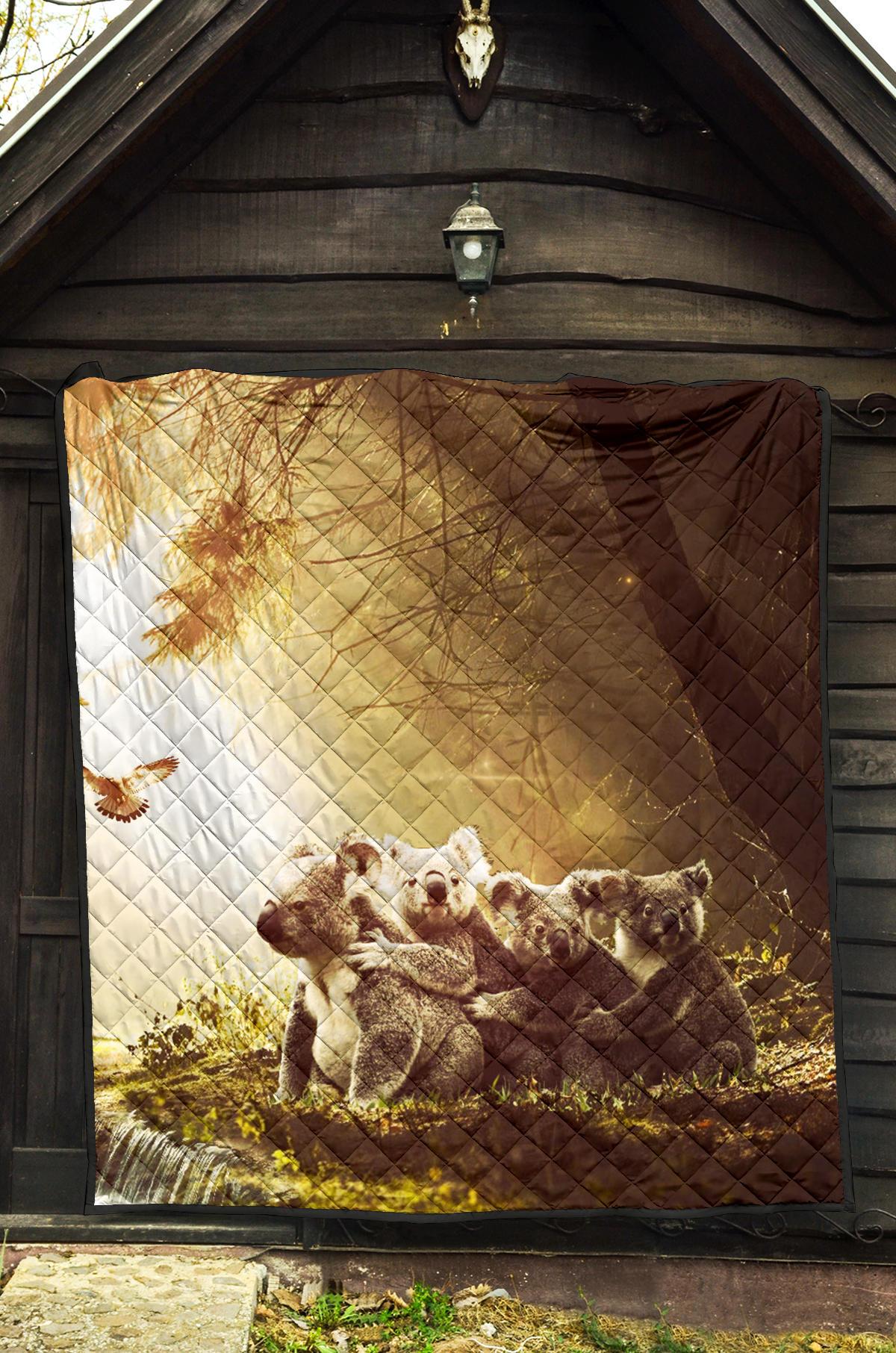 premium-quilts-koala-family-landscape-art