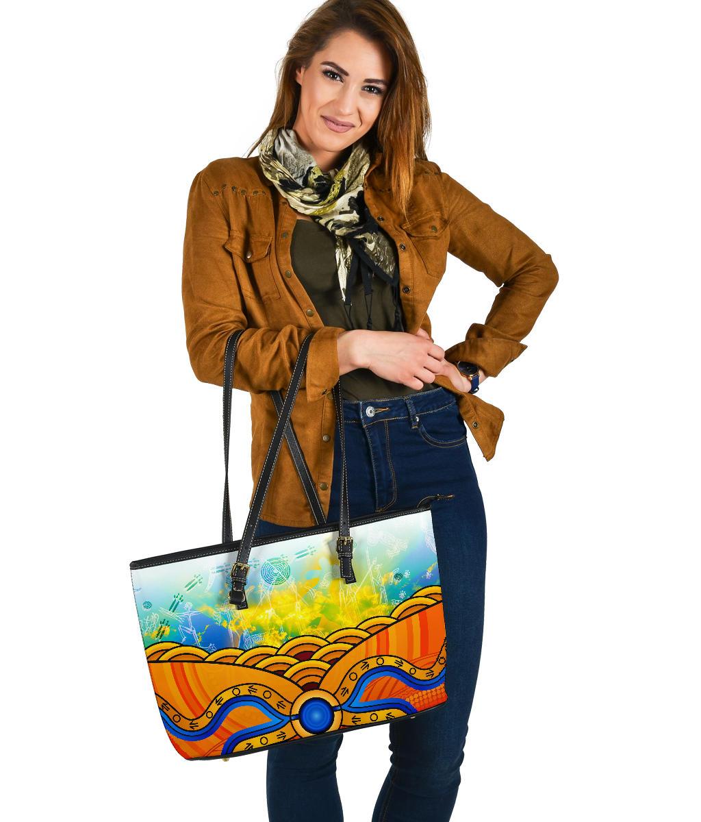 aboriginal-leather-tote-bag-australia-kangaroo-sky