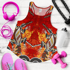 1stAustrailia Women Tank Top, Crocodile Dot Painting - Vibe Hoodie
