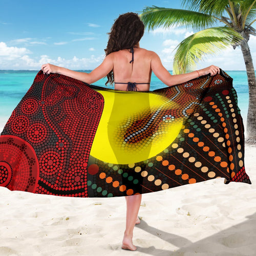 aboriginal-sarong-indigenous-snake-sun-dot-painting