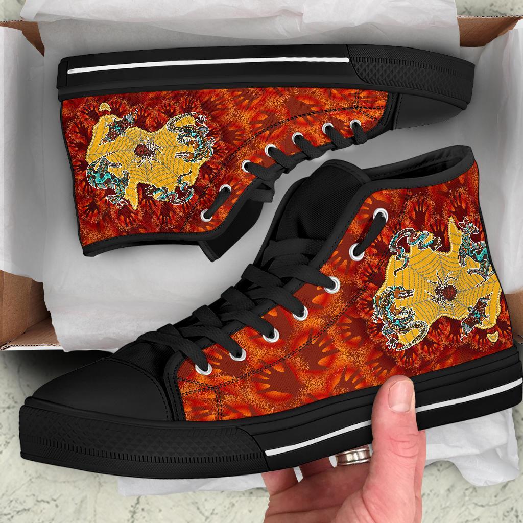 aboriginal-high-top-shoe-australia-map-hand-patterns-spider-web