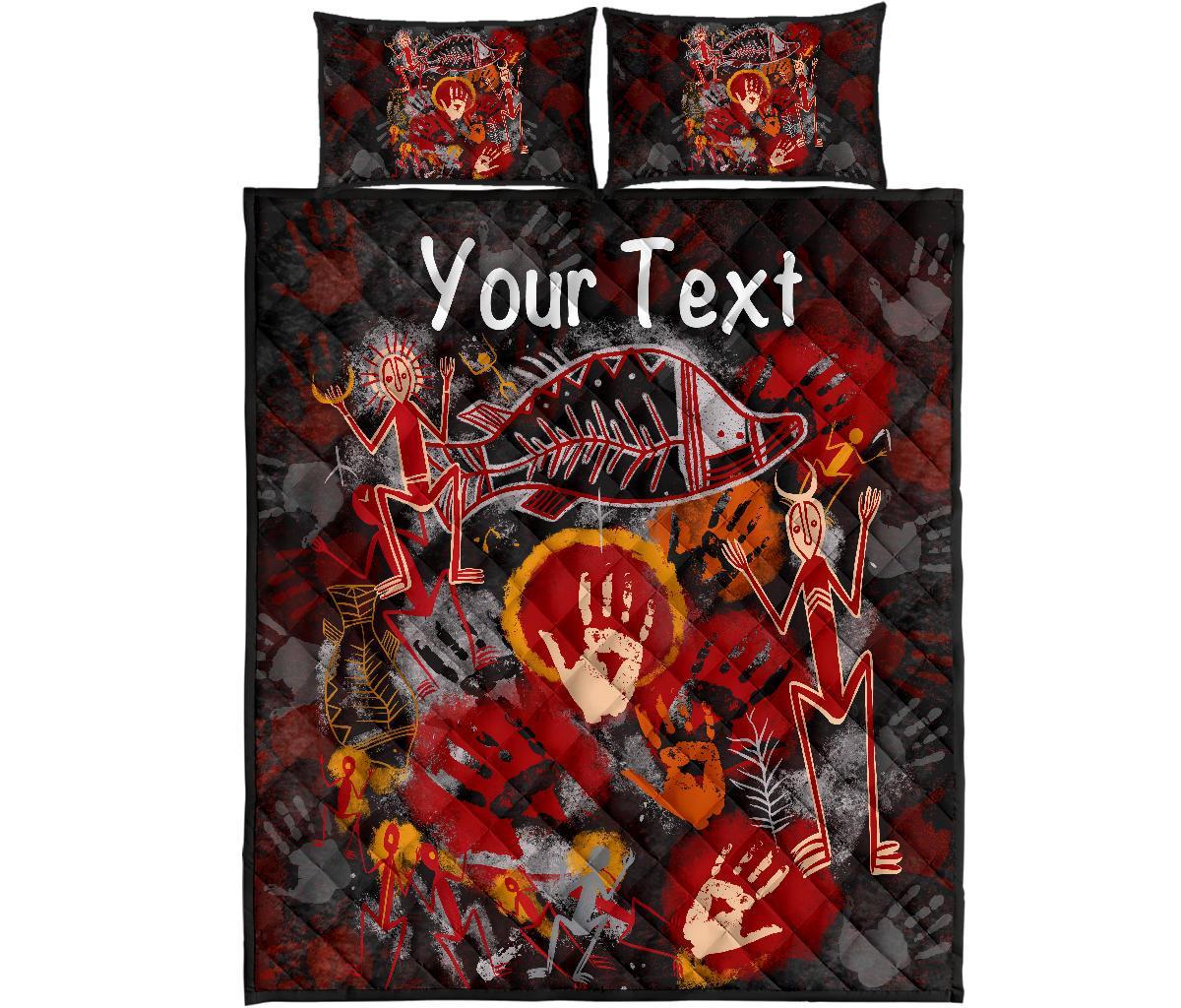 custom-aboriginal-quilt-bed-set-indigenous-fish-hand-art