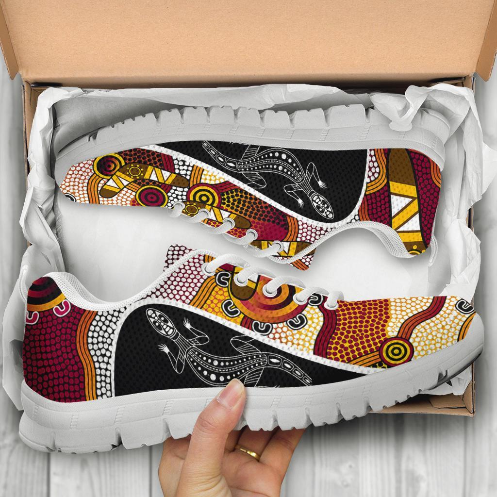 aboriginal-sneakers-lizard-boomerang-patterns-aboriginal-dot-shoes