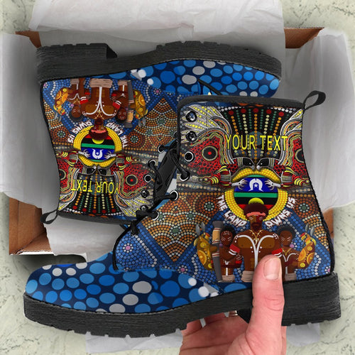 custom-text-the-land-owns-us-leather-boots