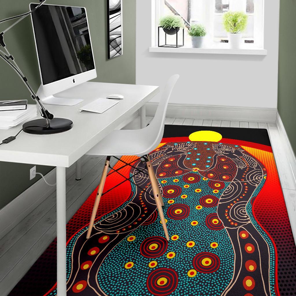 area-rug-aboriginal-sublimation-dot-pattern-style-red