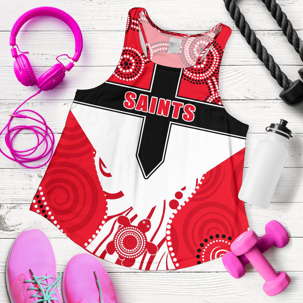 Saints Enthusiasm Women Racerback Tank St Kilda Indigenous - Vibe Hoodie