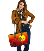 aboriginal-leather-tote-bag-indigenous-frog-red