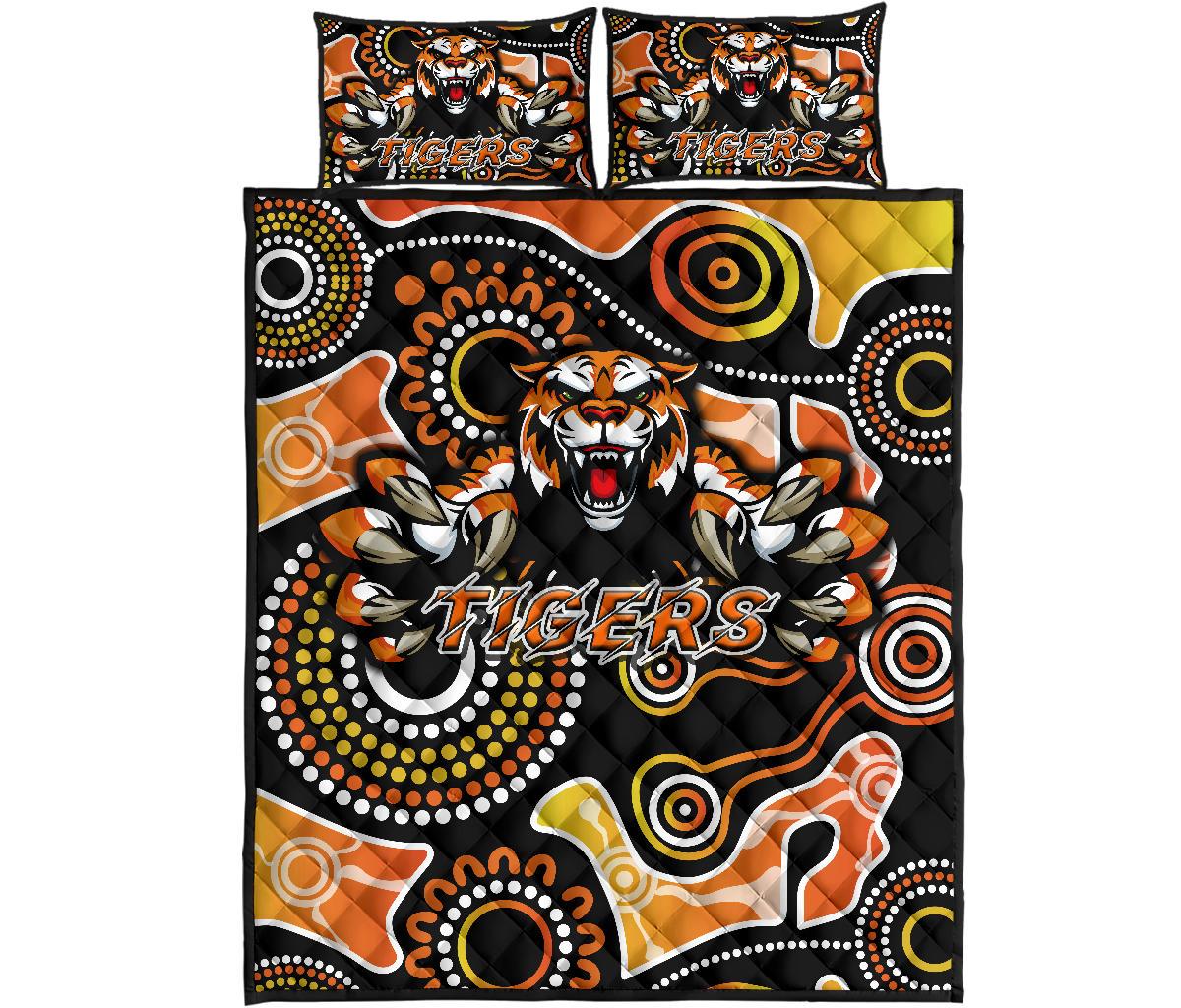 wests-quilt-bed-set-rugby-tigers-indigenous