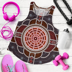 Racerback Tank - Aboriginal Dot Painting Tank Top Ver03 - Women - Vibe Hoodie