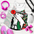 (Custom Personalised) Rabbitohs Women's Racerback Tank Indigenous Anzac Day - Vibe Hoodie