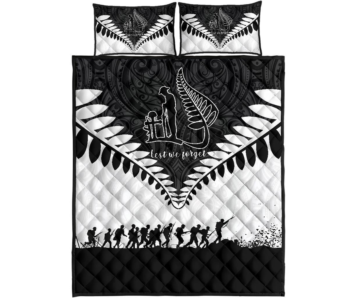 new-zealand-anzac-quilt-bed-set-lest-we-forget-silver-fern-quilt-and-pillow-cover