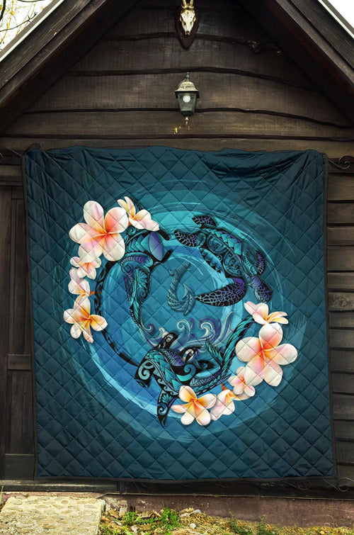 new-zealand-premium-quilt-blue-plumeria-animal-turtle-tattoo