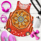 Aboriginal Women's Racerback Tank - Indigenous Art Patterns Ver01 - Vibe Hoodie