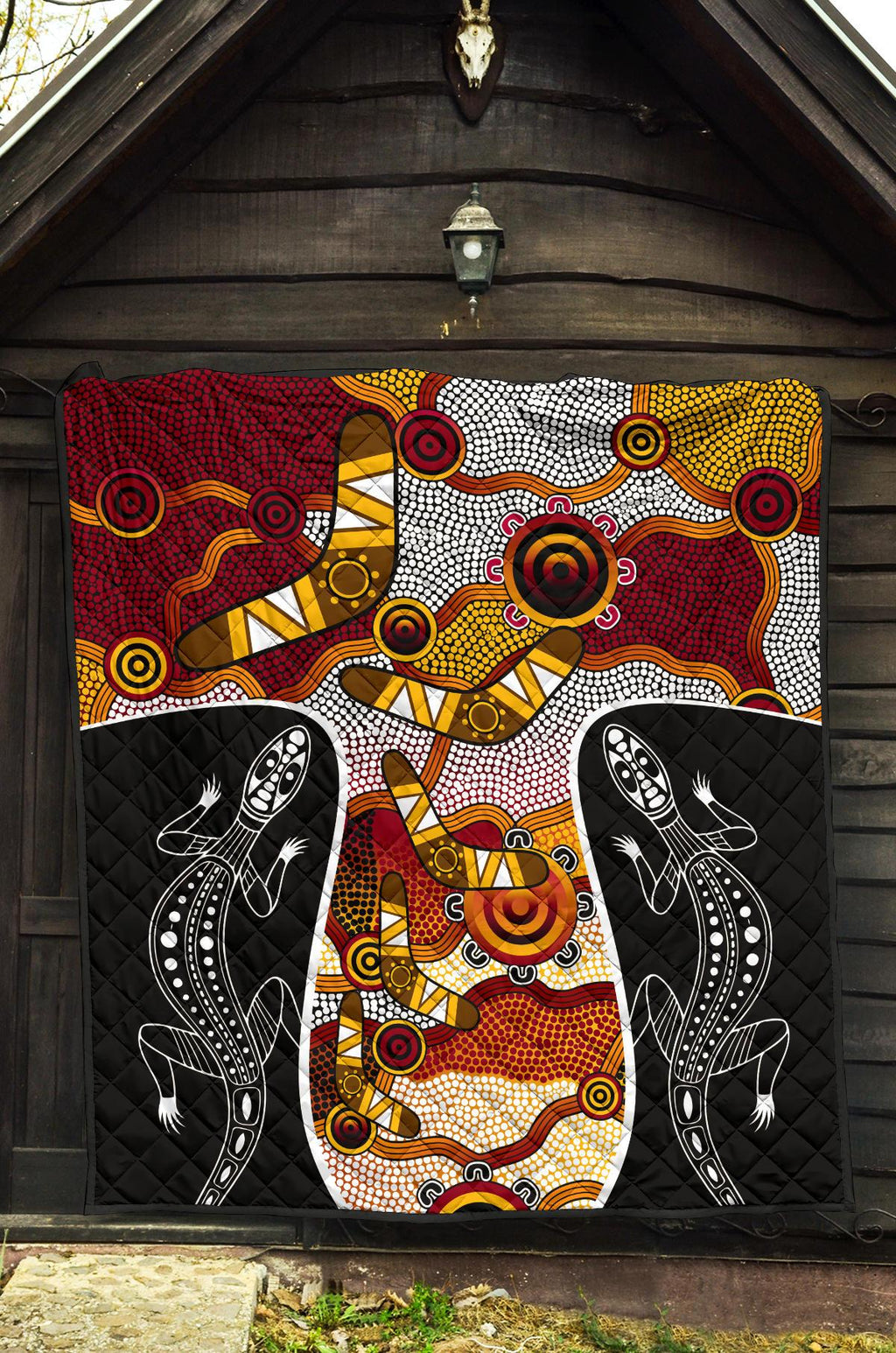 premium-quilt-aboriginal-dot-painting-lizard-quilt