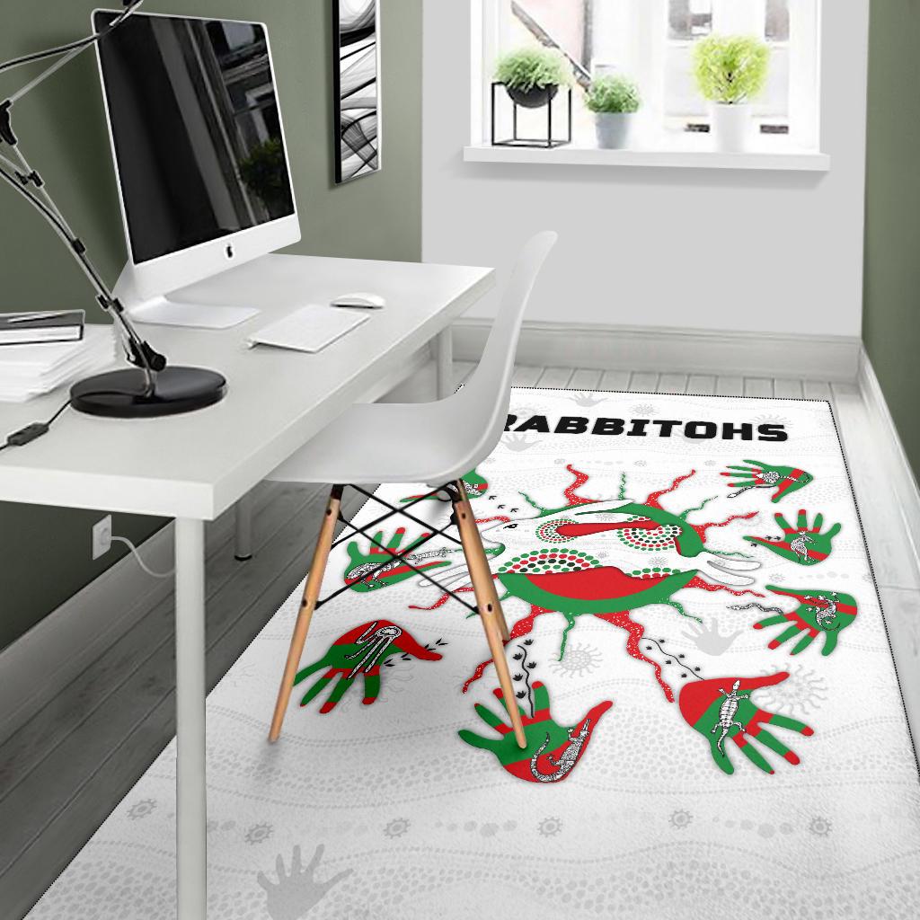 rabbitohs-indigenous-area-rug-animals-aboriginal