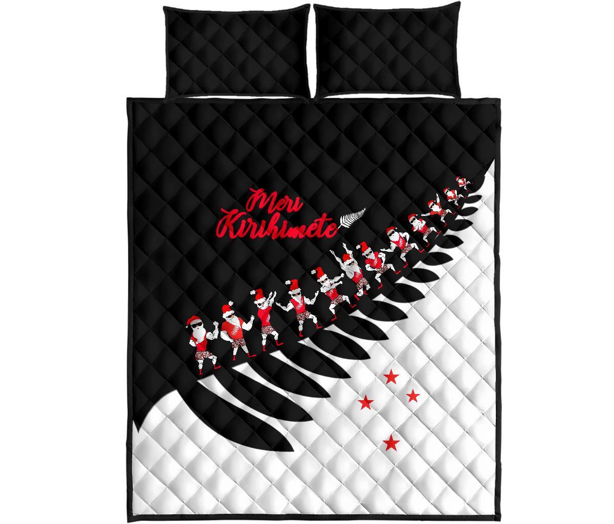 quilt-bed-set-nz-new-zealand-haka-christmas-black