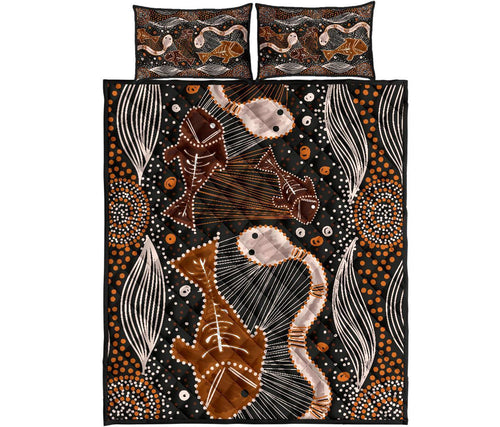 aboriginal-quilt-bed-set-indigenous-fish-and-snake