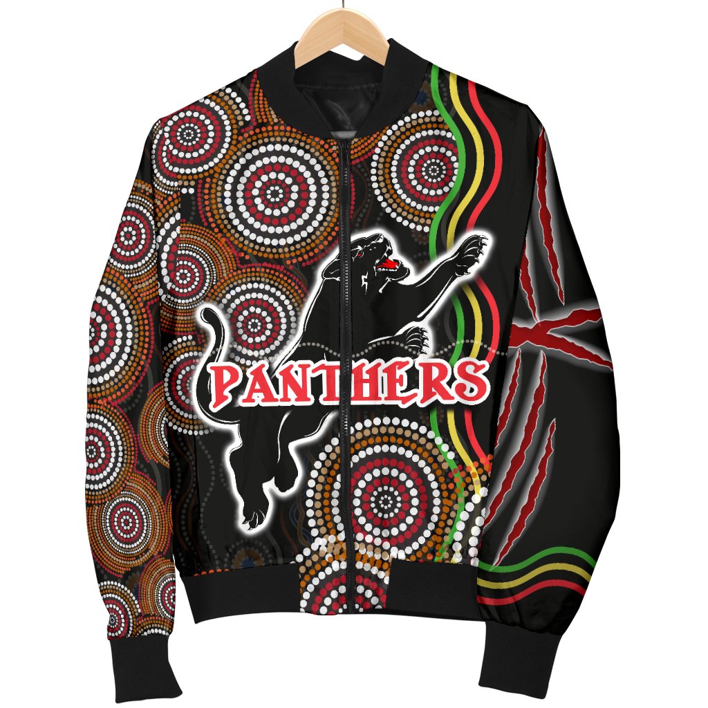 panthers-black-women-bomber-jacket-indigenous-penrith-version