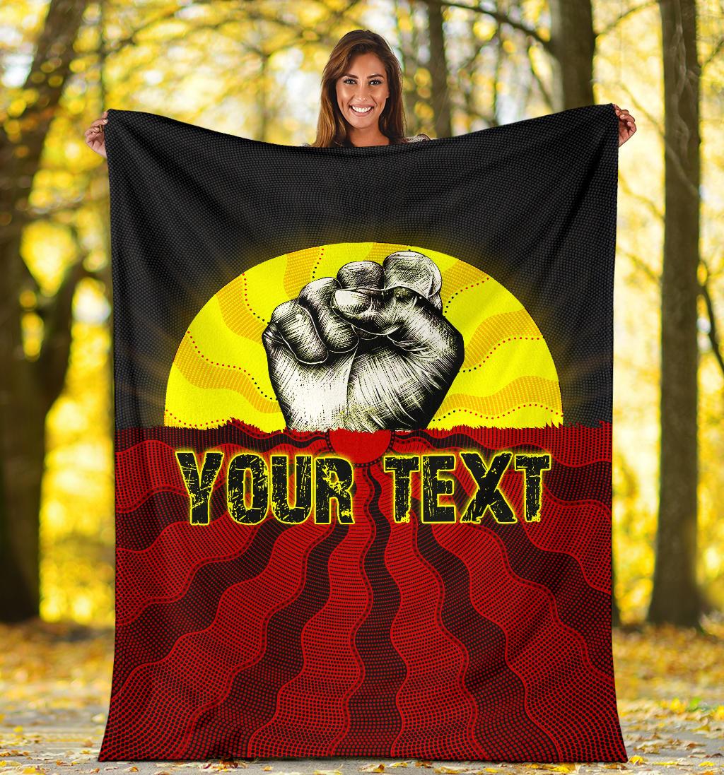 custom-aboriginal-premium-blanket-black-lives-matter-sun-dot-painting