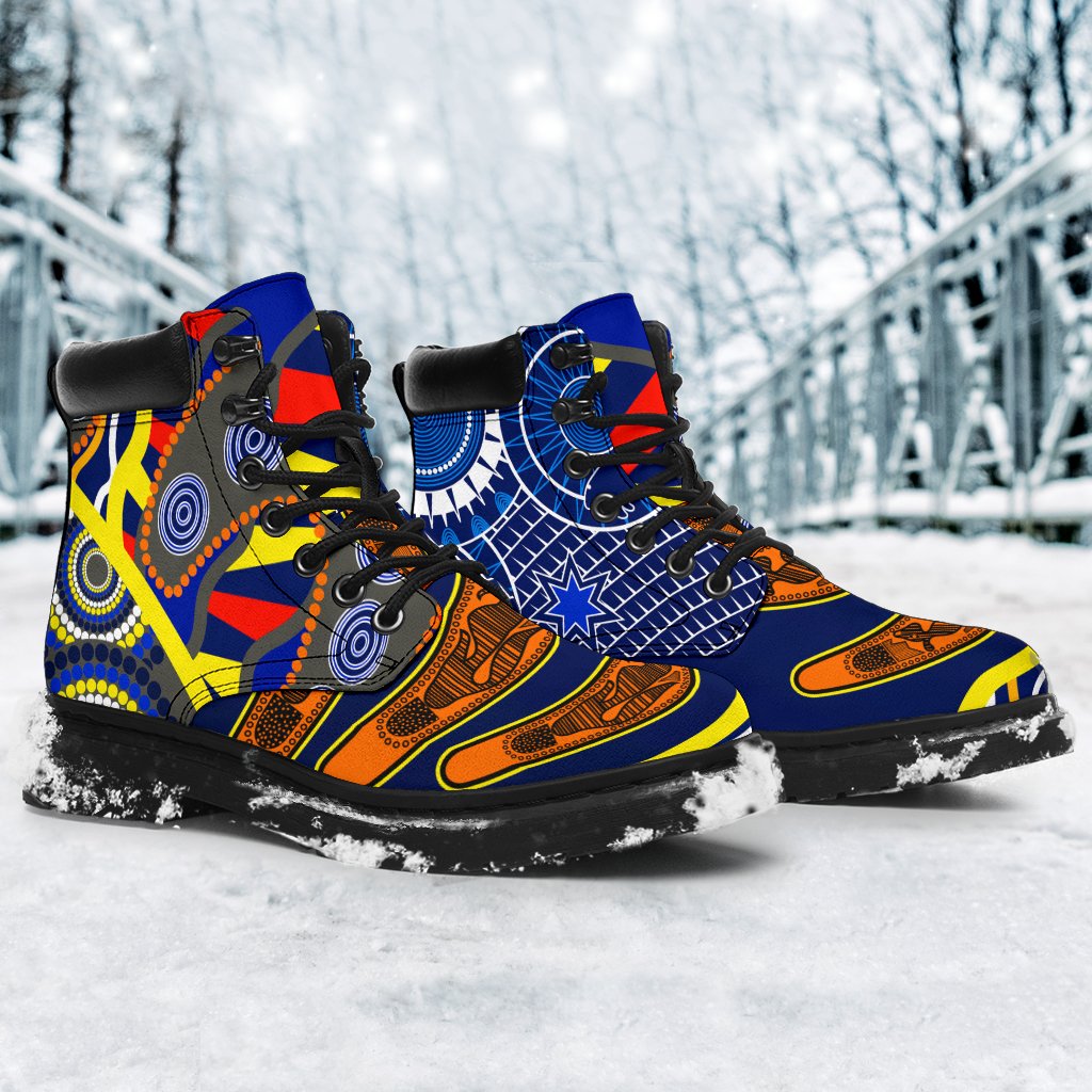 aboriginal-all-season-boots-australian-boomerang-dot-painting-art