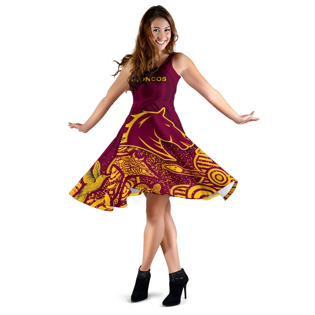 Brisbane Women Dress Broncos Indigenous - Vibe Hoodie