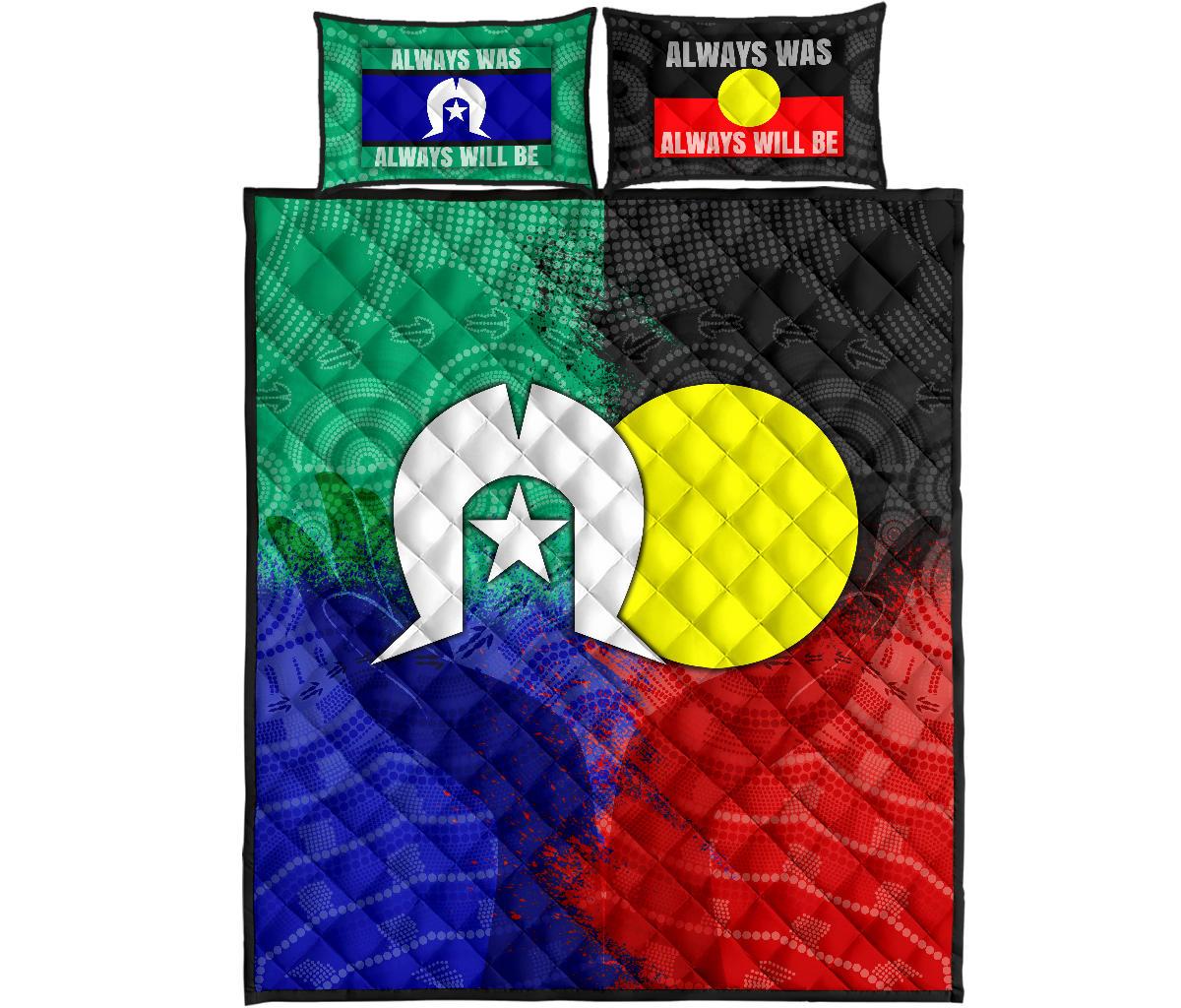 aboriginal-quilt-bed-set-australia-naidoc-week-indigenous-flag-style