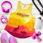 Racerback Tank - Kangaroo Top Tank Morning Uluru - Women - Vibe Hoodie