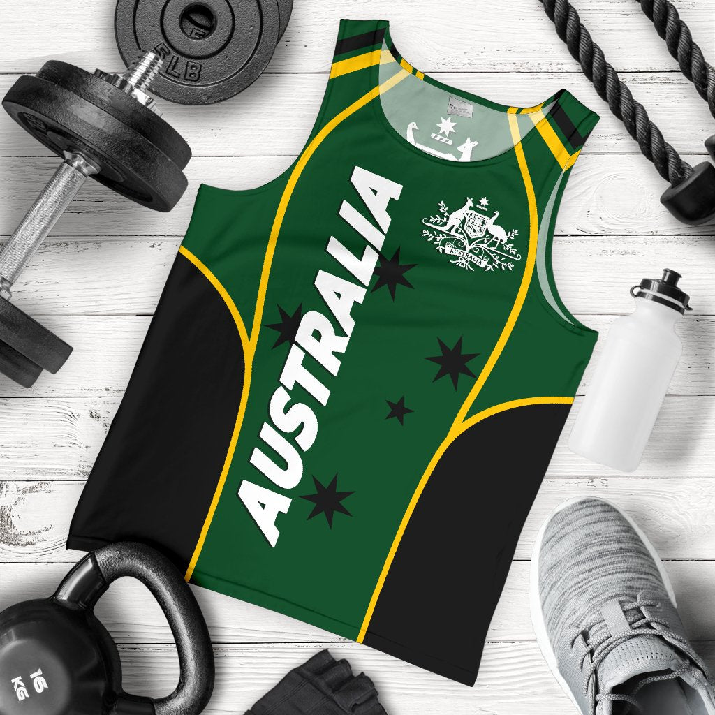 mens-tank-top-australian-coat-of-arms-green-mens-tank-men