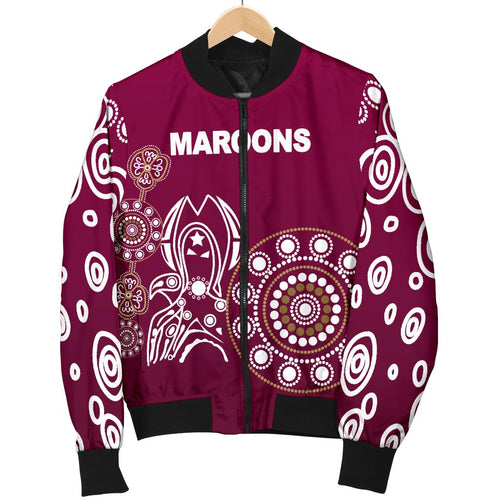 queensland-mens-bomber-jacket-maroons-simple-indigenous