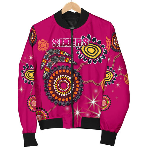 sydney-womens-bomber-jacket-sixers-indigenous-magenta