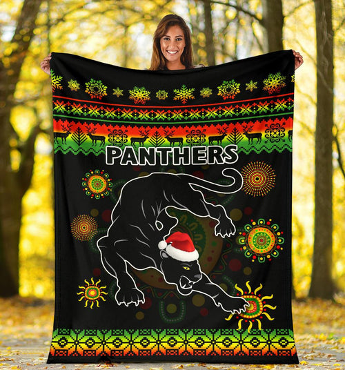 penrith-panthers-christmas-premium-blanket-indigenous