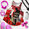 Anzac Women's Racerback Tank - A Day We Will Never Forget - Vibe Hoodie