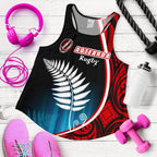 Aotearoa Rugby Black Maori Women Racerback Tank Kiwi and Silver Fern New Zealand - Vibe Hoodie