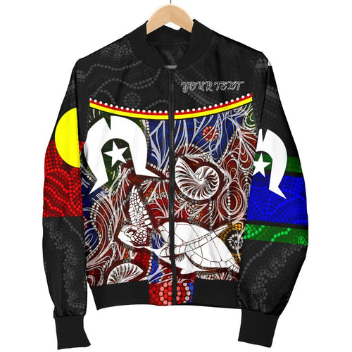 personalised-womens-bomber-kjacket-aboriginal-dot-in-naidoc-week-style