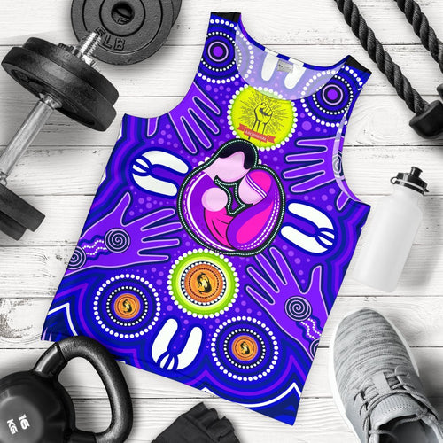 mens-tank-top-aboriginal-family-with-dot-painting-art-1
