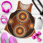 Racerback Tank - Aboriginal Dot Painting Tank Top Ver10 - Women - Vibe Hoodie