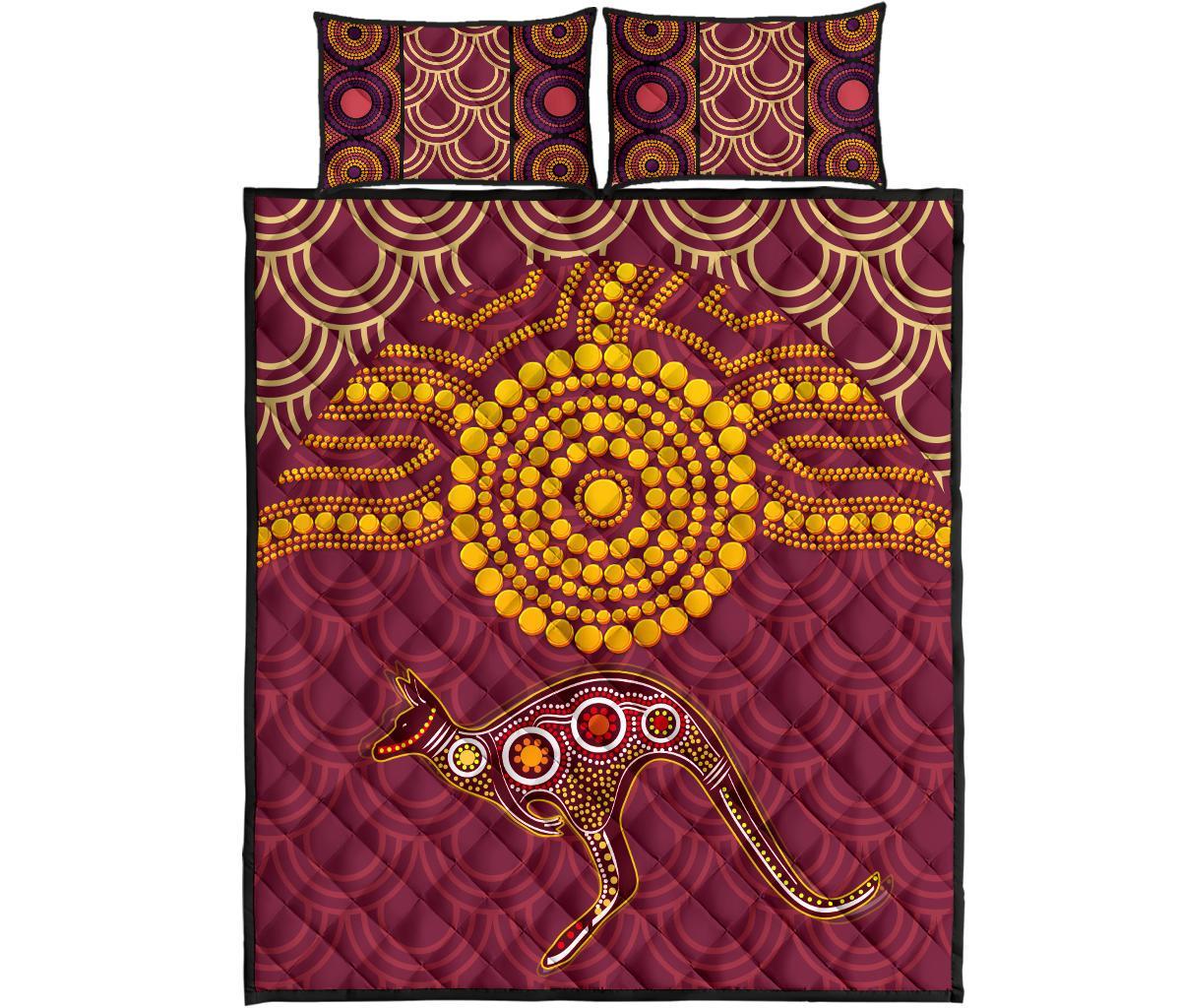 aboriginal-quilt-bed-set-aboriginal-kangaroo