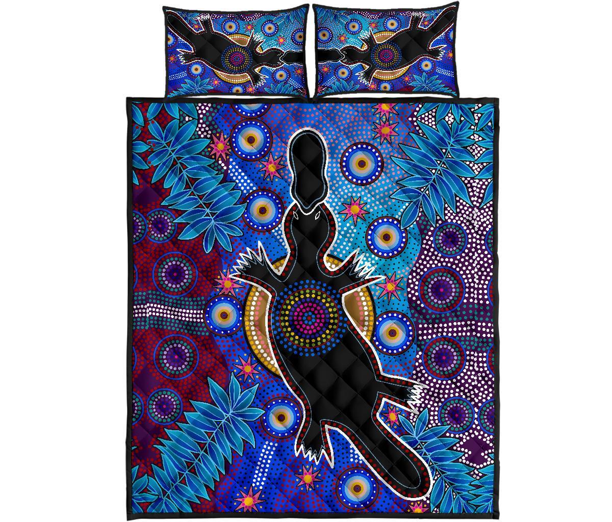 aboriginal-quilt-bed-set-indigenous-platypus