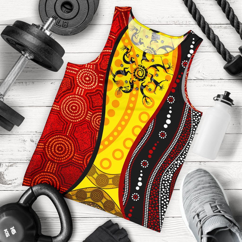 aboriginal-mens-tank-top-dreamtime-koori-dance-dot-acrylic-paint