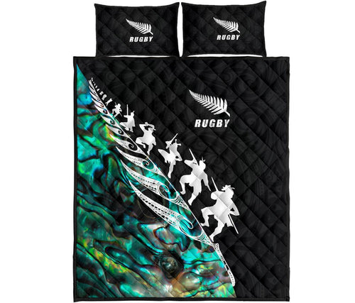 new-zealand-quilt-bed-set-rugby-haka-fern-paua-shell-quilt-and-pillow-cover