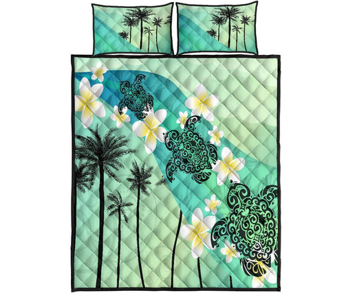 turtle-plumeria-quilt-bed-set